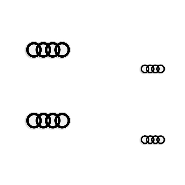 Audi "Rings" Brake Caliper Decals - Any Color! 